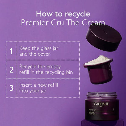 Caudalie Premier Cru Anti-Ageing Cream Moisturizer with Hyaluronic Acid  Refill - 50 ml