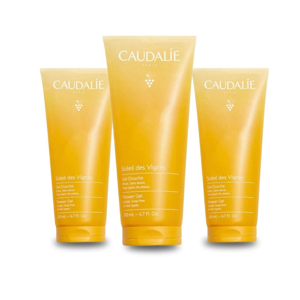 Caudalie Soleil Des Vignes جل الاستحمام 200 مل -3 عبوات