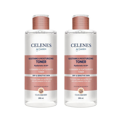 Celenes by Sweden Cloudberry Soothing &amp; Moisturizing Toner 200 ml / 6.8 fl oz -2 Pack