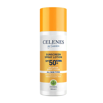 Celenes by Sweden Herbal Sunscreen Spray Lotion 50 Spf  150 ml / 5 fl oz
