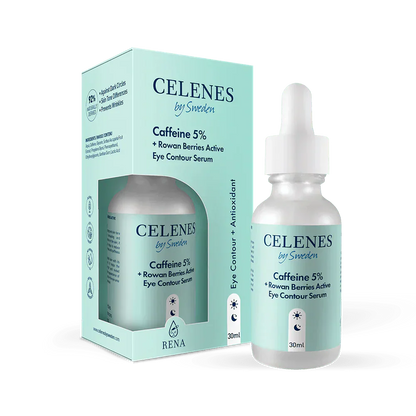 Celenes by Sweden Rena Caffeine 5% + Rowan Berries Active Eye Contour Serum 30 ml -3 Pack