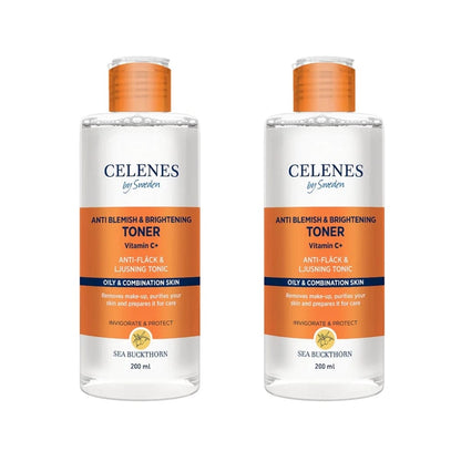 Celenes by Sweden Sea Buckthorn Anti Blemish &amp; Brightening Toner 200 ml / 6.8 fl oz -2 Pack