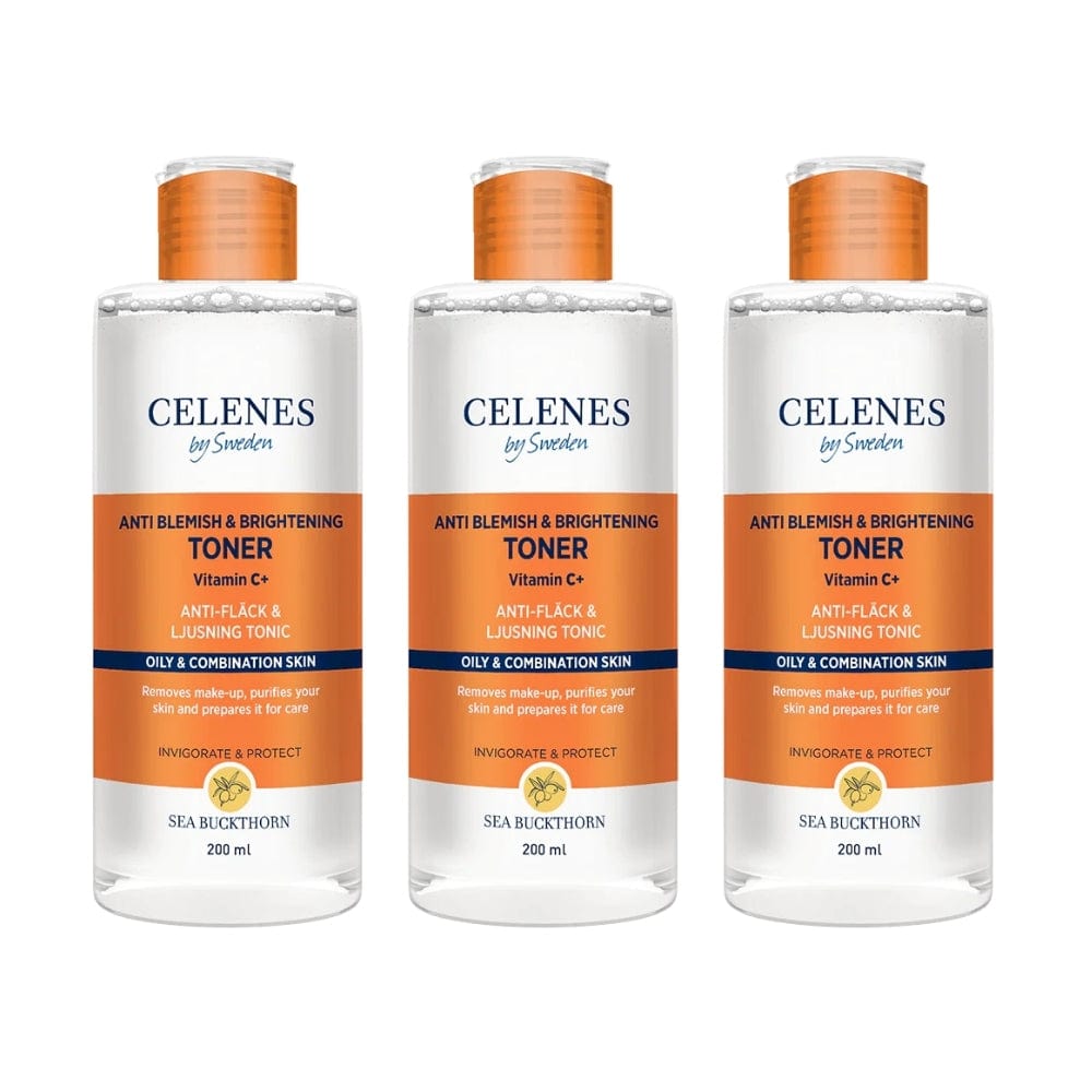 Celenes by Sweden Sea Buckthorn Anti Blemish &amp; Brightening Toner 200 ml / 6.8 fl oz -3 Pack