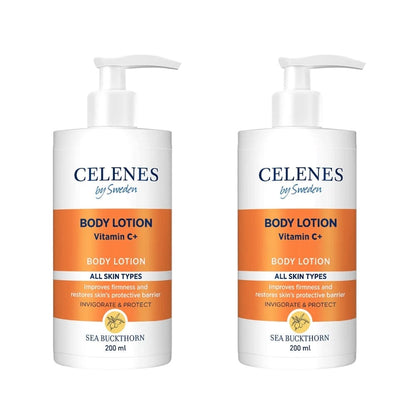 Celenes by Sweden Sea Buckthorn Body Lotion 200 ml / 6.8 fl oz -2 Pack
