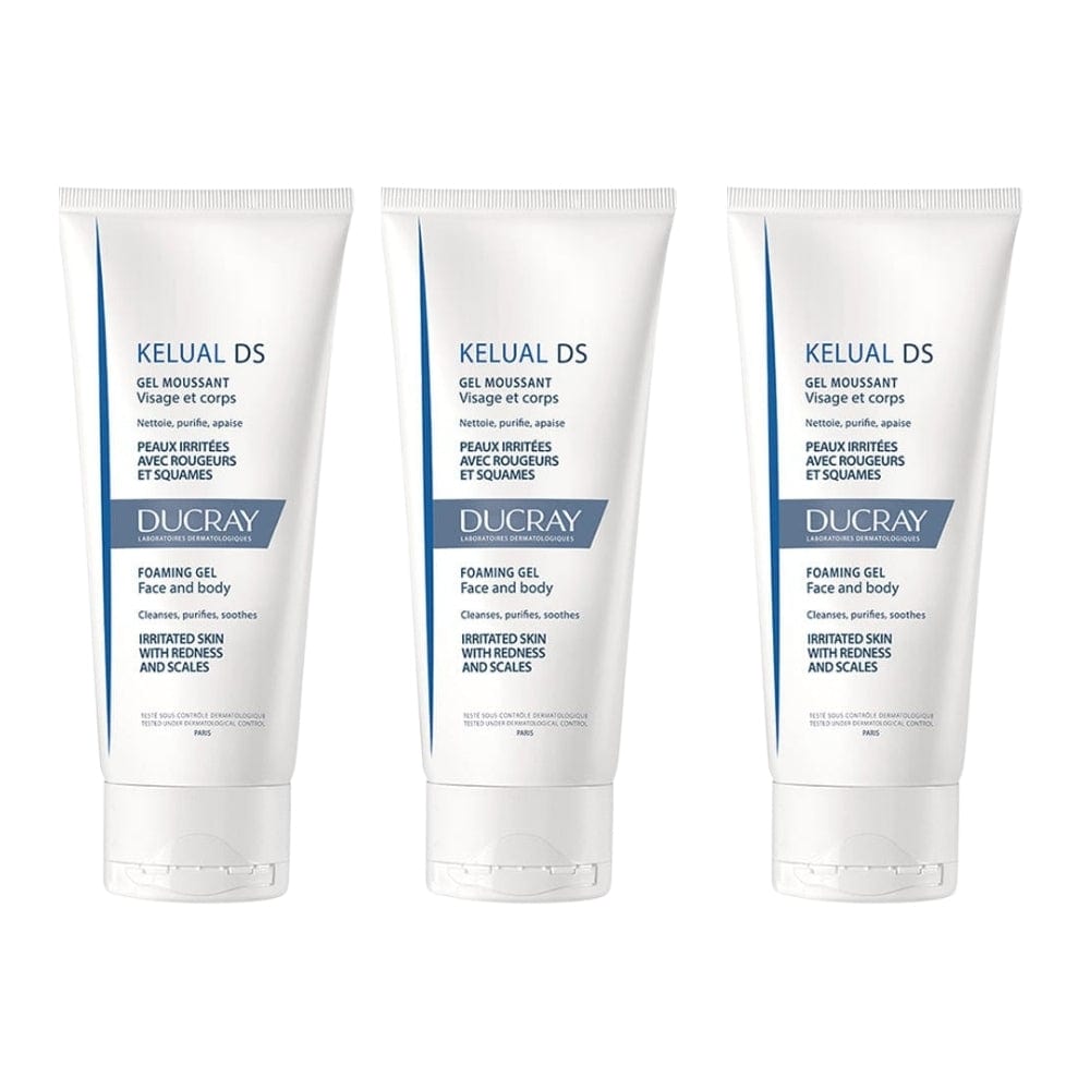 Ducray Kelual DS Foaming Cleansing Gel 200 ml -3 Pack