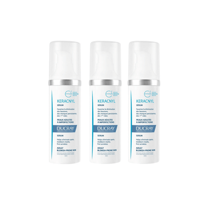 Ducray Keracnyl Blemish and Wrinkle Serum 30 ml 3 Pack
