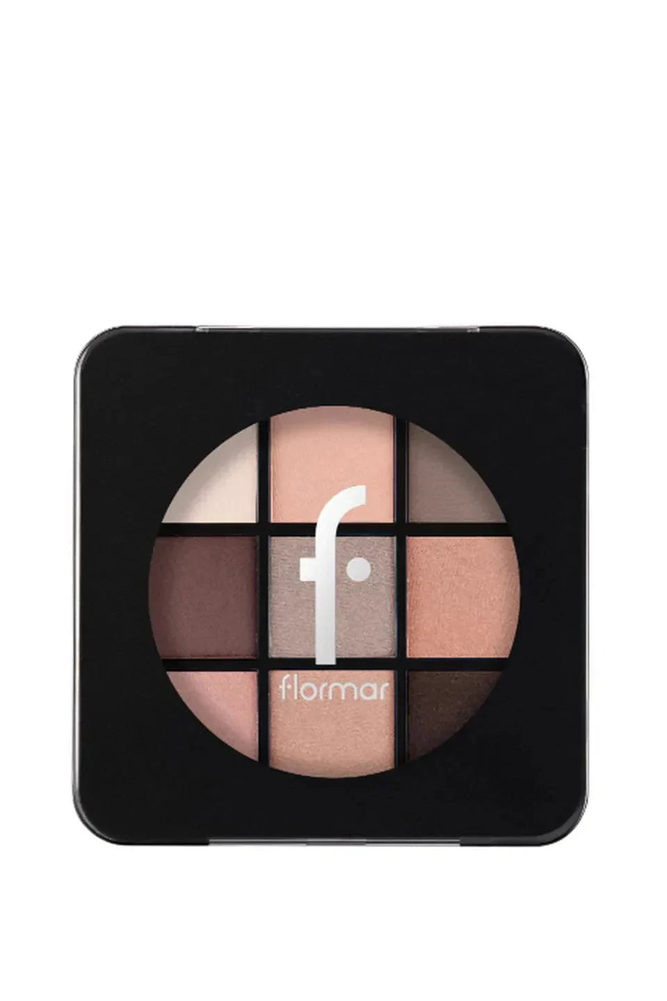 Flormar 9-pack Compact Eyeshadow Palette with Creamy Texture & Matte Finish/Shimmer 9g - 005 Nude