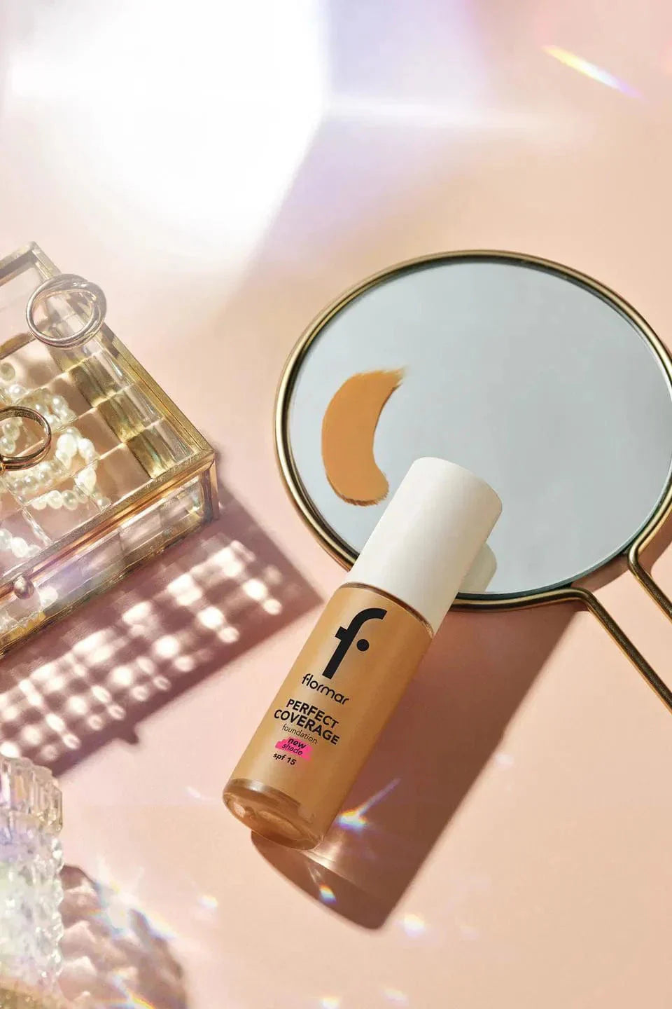 Flormar Perfect Coverage Highly Pigmented &amp; Semi-gloss Finish SPF15 Foundation 30ml - 113 Medium Beige