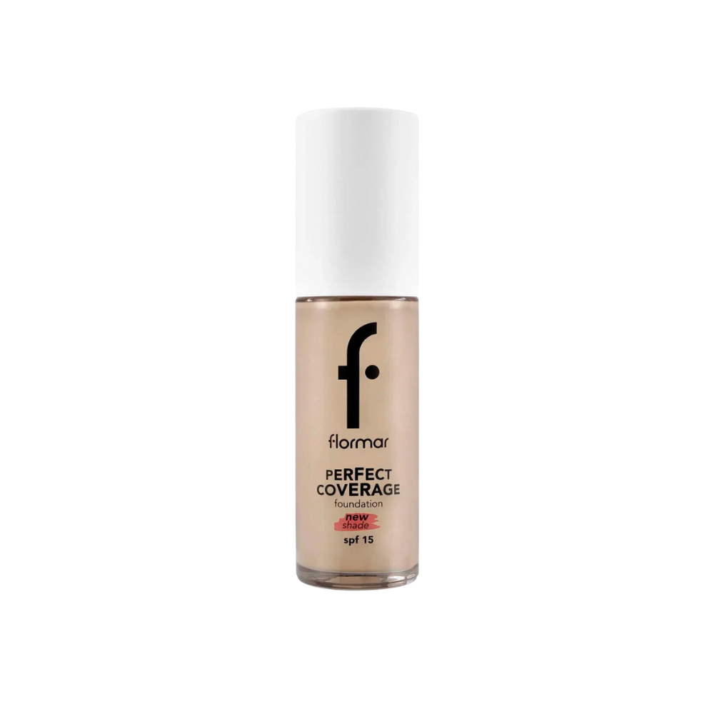 Flormar Perfect Coverage Highly Pigmented &amp; Semi-gloss Finish SPF15 Foundation 30ml - 131 Warm Nude