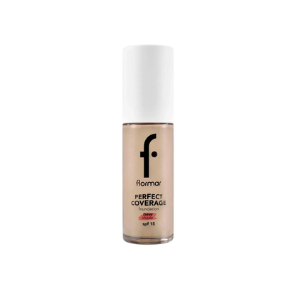 Flormar Perfect Coverage Highly Pigmented &amp; Semi-gloss Finish SPF15 Foundation 30ml - 131 Warm Nude