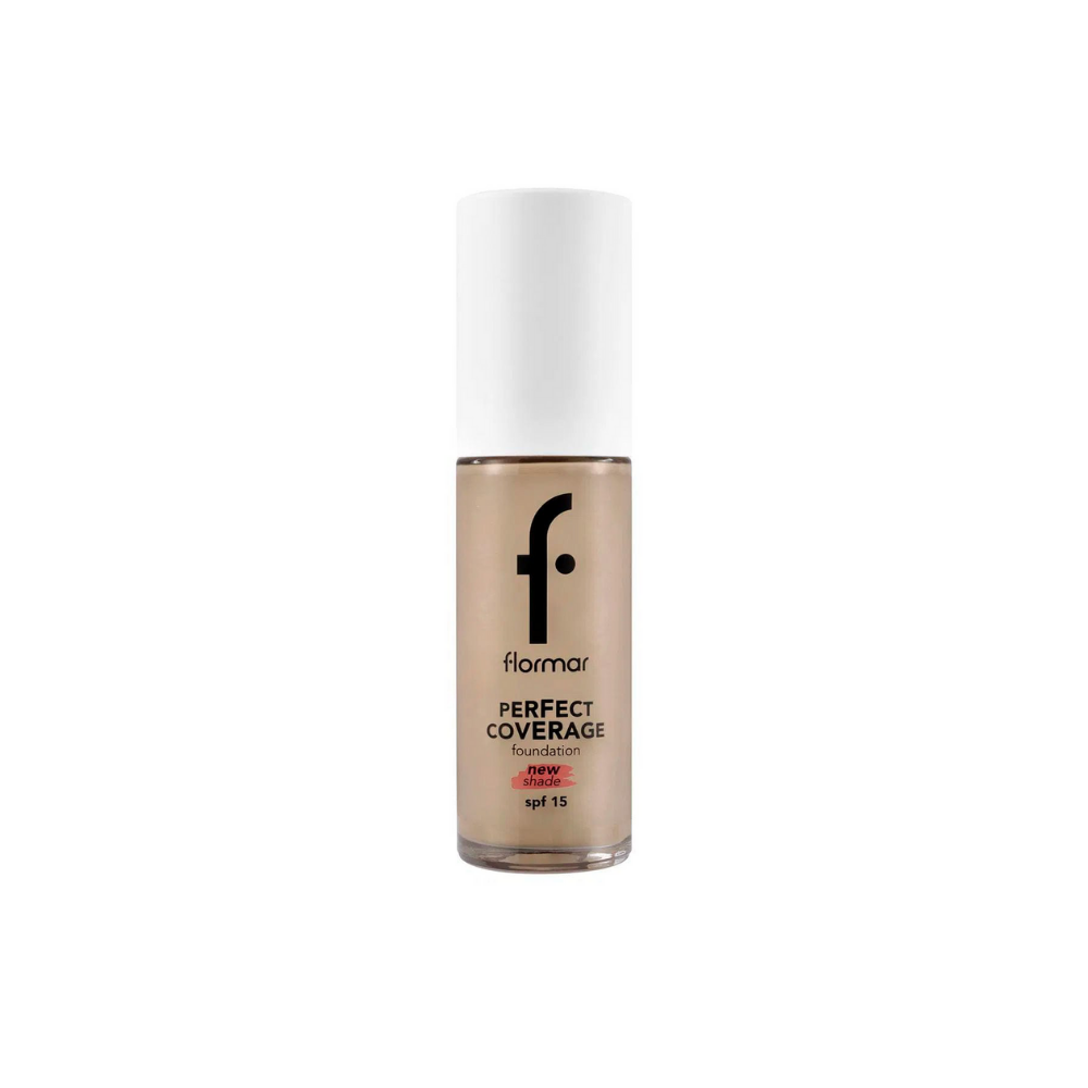 Flormar Perfect Coverage Highly Pigmented &amp; Semi-gloss Finish SPF15 Foundation 30ml - 133 Classic Beige