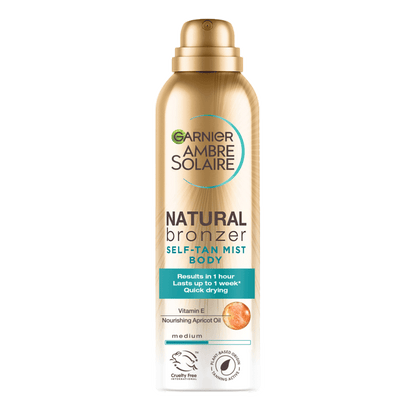Garnier Ambre Solaire Natural Bronzer Self-tan Mist Body Spray , Medium 150ml