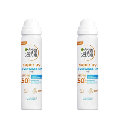 Garnier Ambre Solaire Over Makeup Super UV Protection Mist SPF50 75 ml 2 Pack