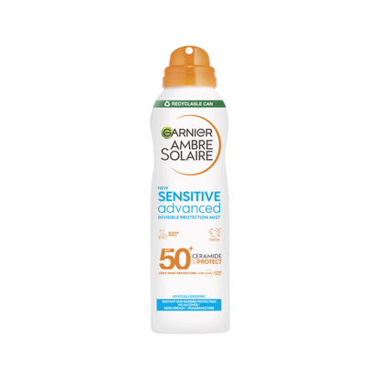 Garnier Ambre Solaire SPF 50+ Sensitive Advanced Dry Mist Sun Spray 150 ml / 5 fl oz