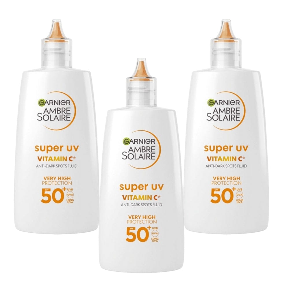 Garnier Ambre Solaire Super UV Vitamin C Facial SPF50+ Cream 40ml 3 Pack