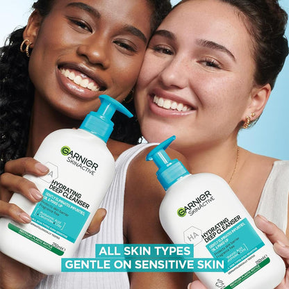 Garnier Gentle Pure Active Hydrating Deep Hyaluronic Acid Cleanser 250 ml 2 Pack