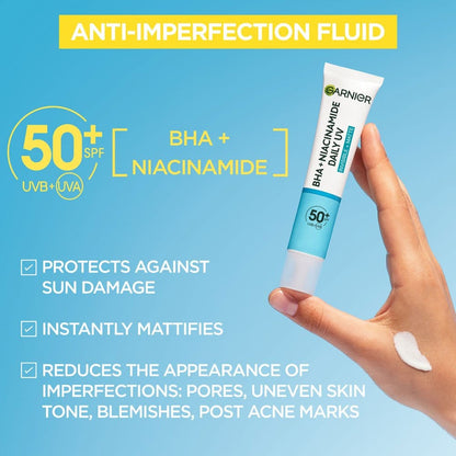 Garnier Pure Active BHA+Niacinamide Daily UV SPF50+ 40 ml
