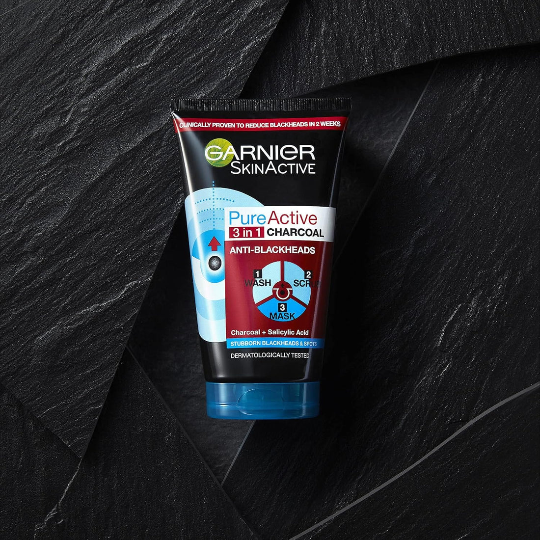 Garnier Pure Active Intensive 3in1 Charcoal Anti-Blackhead, Face Cleanser 50 ml