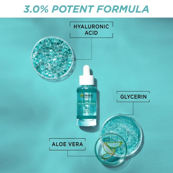 Garnier Skin Active Hyaluronic Aloe Replumping Face Serum 30 ml 2 Pack
