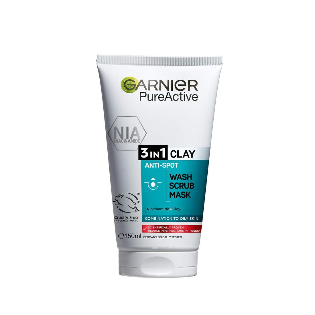 Garnier Skin Active Pure Active 3 in 1 Wash, Scrub &amp; Mask 150 ml
