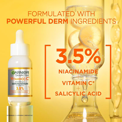 Garnier Skin Active Vitamin C Garnier Vitamin C Anti-Dark Spots &amp; Brightening Serum 30 ml 3 Pack