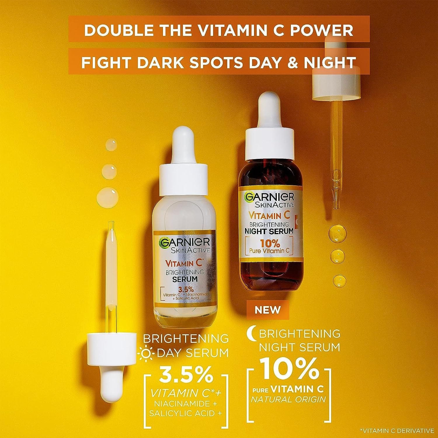 Garnier Skin Naturals Vitamin C Garnier Vitamin C Anti-Dark Spots &amp; Brightening Day &amp;Night Serum 30 ml