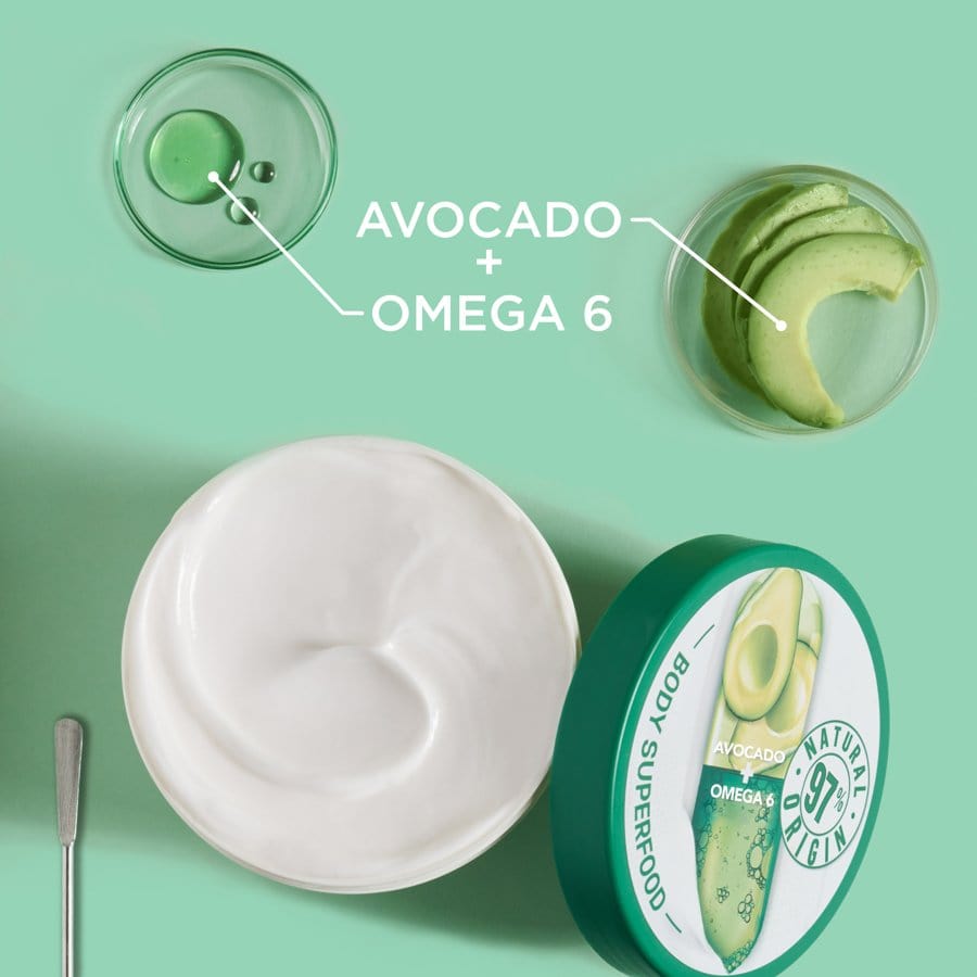 Garnier Superfood Avocado &amp; Omega 6 Superfood Nourishing Body Cream 380ml 2 Pack