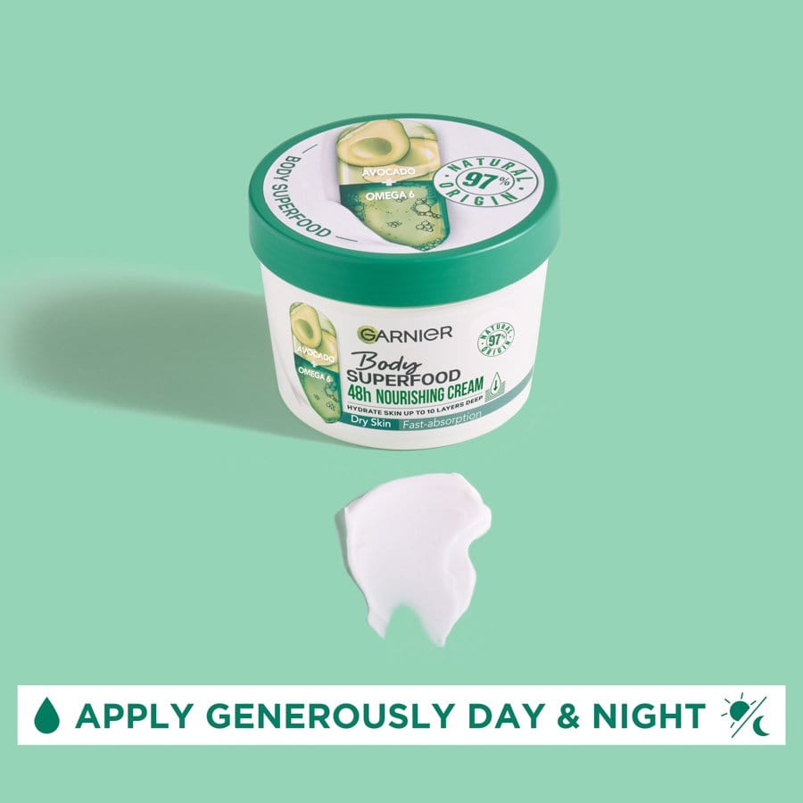 Garnier Superfood Avocado &amp; Omega 6 Superfood Nourishing Body Cream 380ml