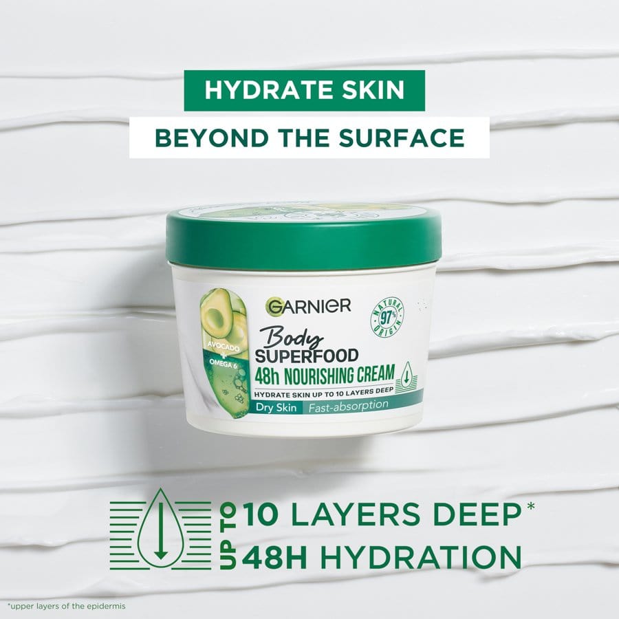 Garnier Superfood Avocado &amp; Omega 6 Superfood Nourishing Body Cream 380ml
