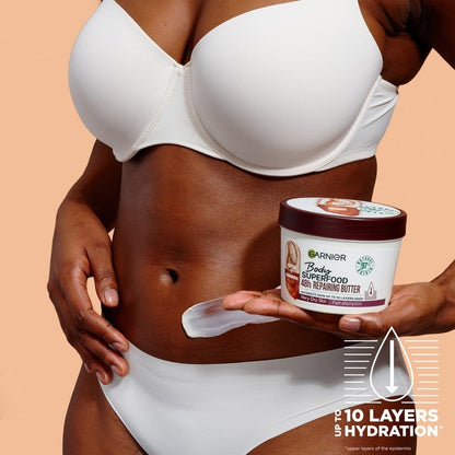 Garnier Superfood Garnier Body Superfood Cocoa &amp; Ceramide Body Cream 380ml 2 Pack