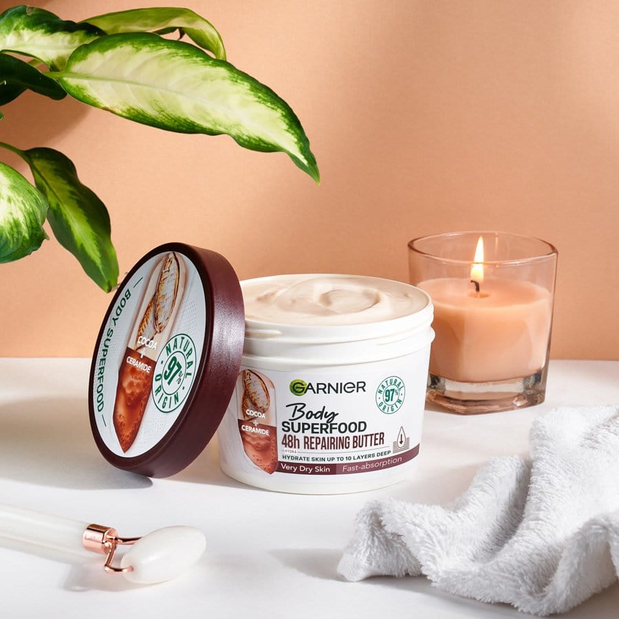 Garnier Superfood Garnier Body Superfood Cocoa &amp; Ceramide Body Cream 380ml 3 Pack