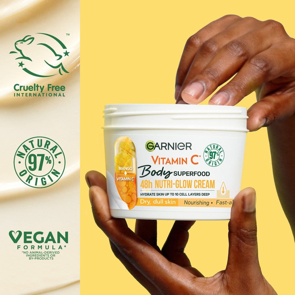 Garnier Superfood Vitamin C &amp; Mango Body Cream 380ml 2 Pack