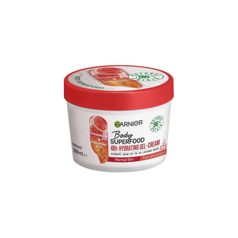 Garnier Superfood Watermelon &amp; Hyaluronic Acid Body Cream 380ml