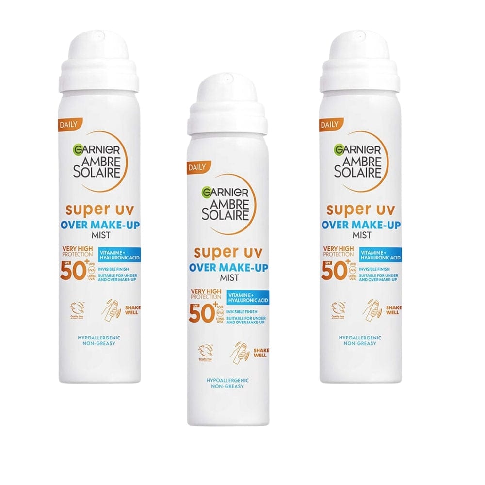 GarnierAmbre Solaire Over Makeup Super UV Protection Mist SPF50 75 ml 3 Pack