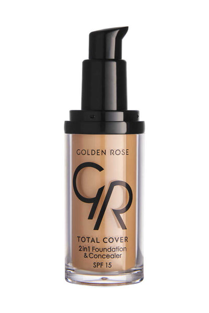 Golden Rose Total Cover 2 in 1 Foundation &amp; Concealer - 16 Warm Honey