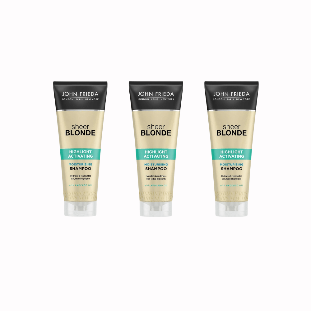 John Frieda Color Revitalizing Shampoo  for Lifeless and Discolored Shine for Blonde Hair 250ml 3 Pack