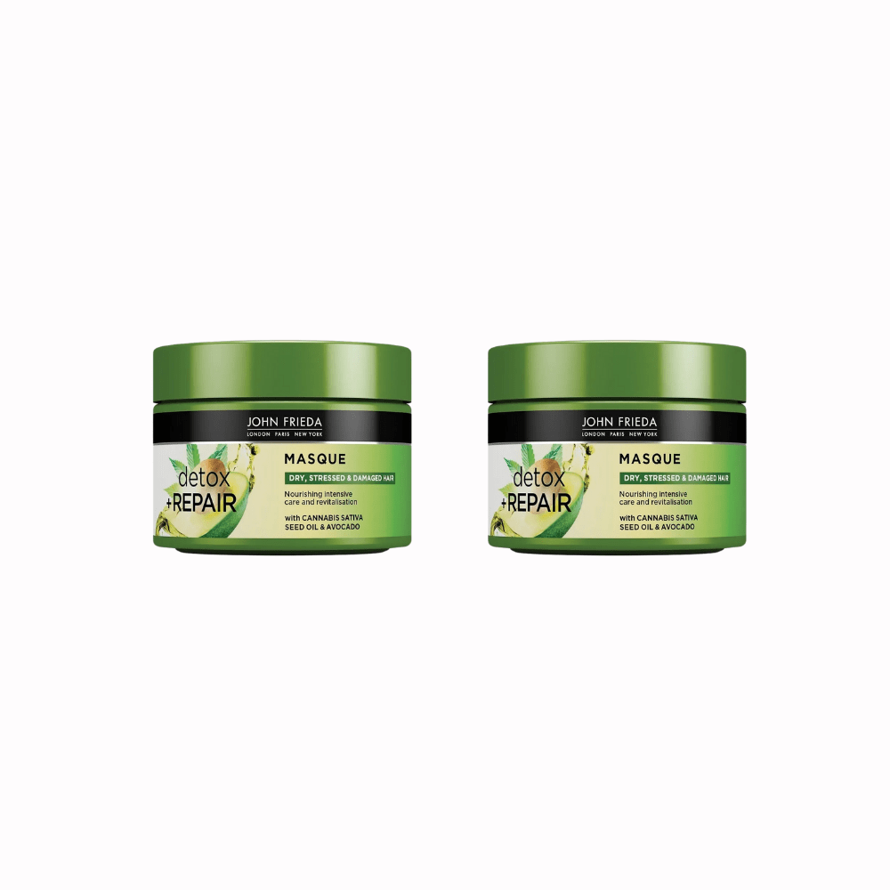 John Frieda Detox &amp; Repair Nourishing and Repairing Hair Care Mask for Dry and Damaged Hair 250ml 2 Pack