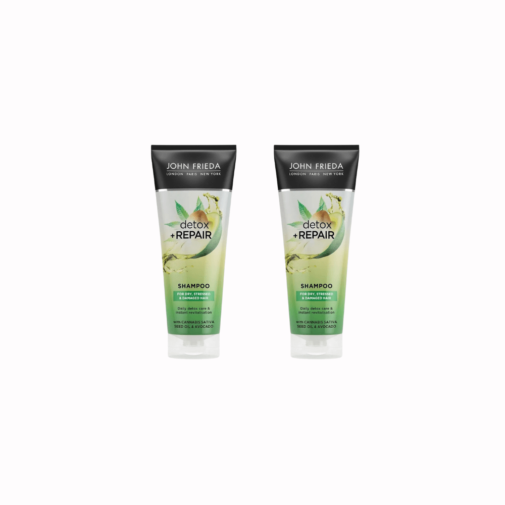 John Frieda Detox &amp; Repair Repair Shampoo for Dry and Damaged Hair 250 ml 2 Pack
