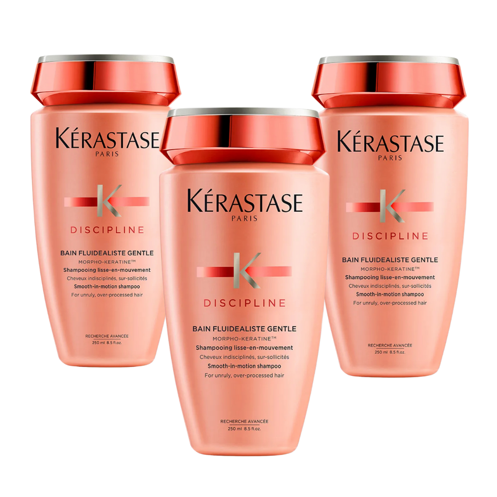 Kerastase Discipline Bain Fluidéaliste Sulfate Free Anti Frizz Shampoo 250ml 3 Pack