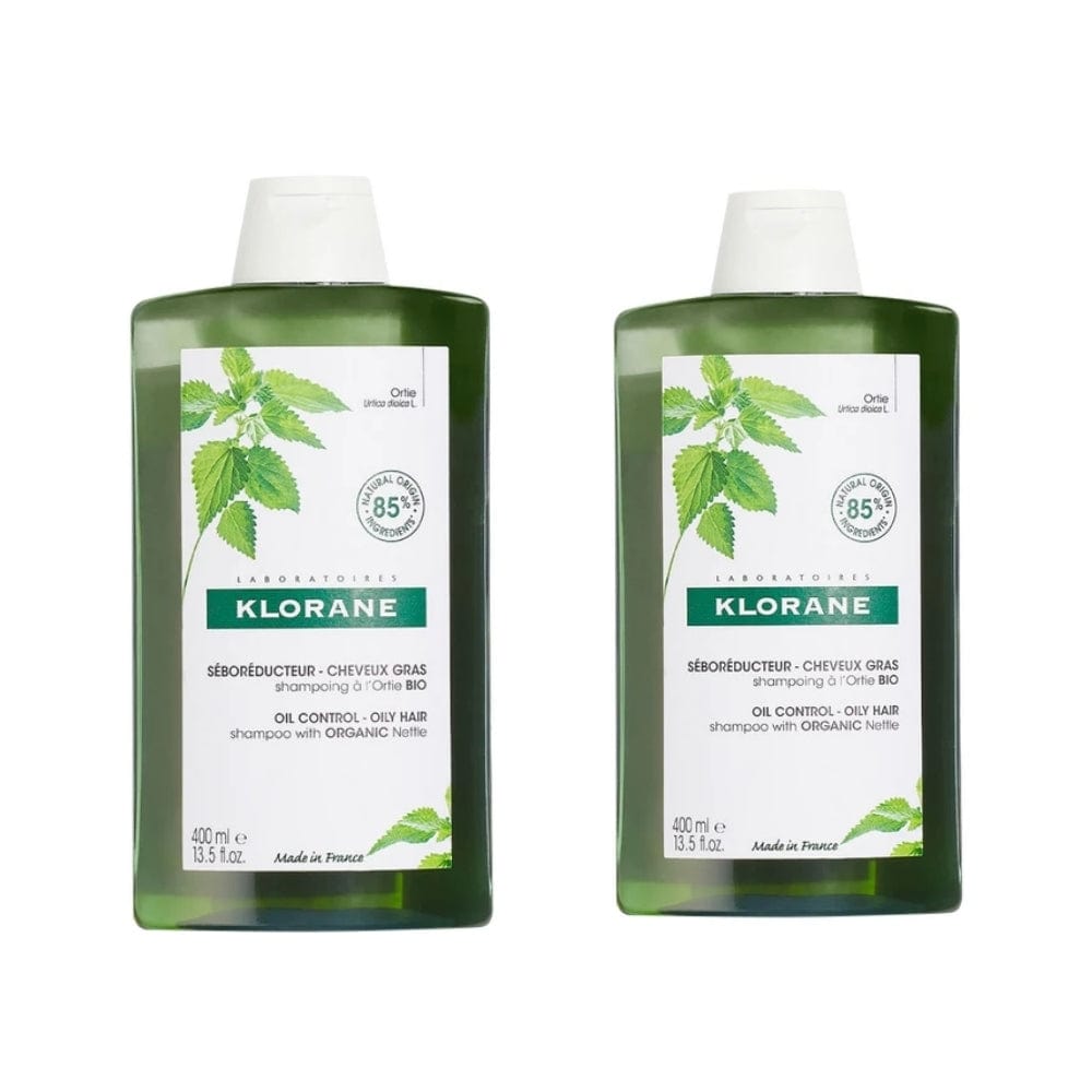 Klorane Nettle Oil Balancing Shampoo 400 ml -2 Pack