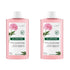 Klorane Organic Peony Refreshing Shampoo 400 ml -2 Pack