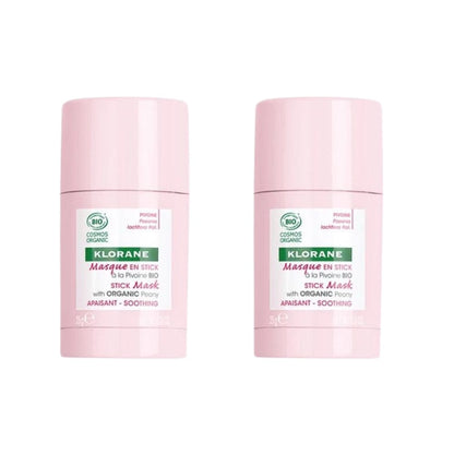 Klorane Soothing Stick Mask with Organic Peony for Sensitive Skin 25 g -2 Pack