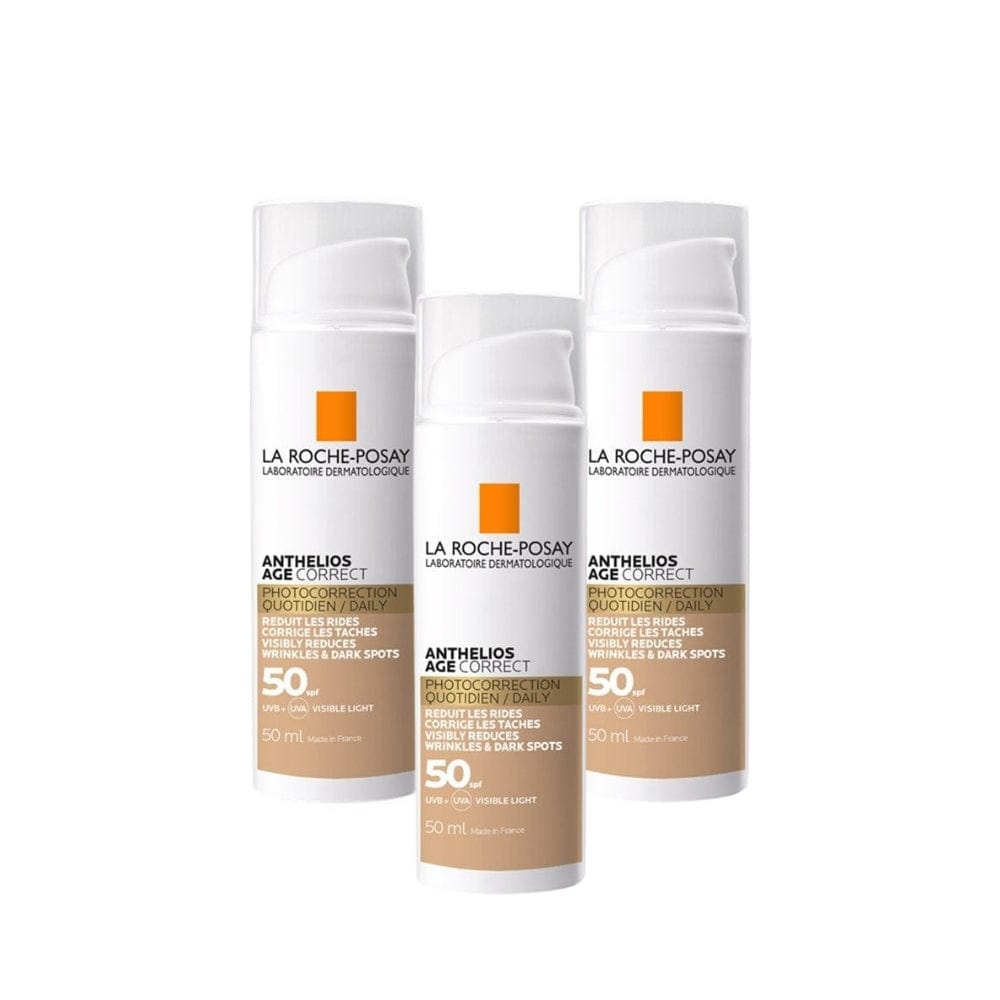 La Roche Posay Anthelios Age Correct SPF 50 Cream 50 ml -Tinted 3 Pack