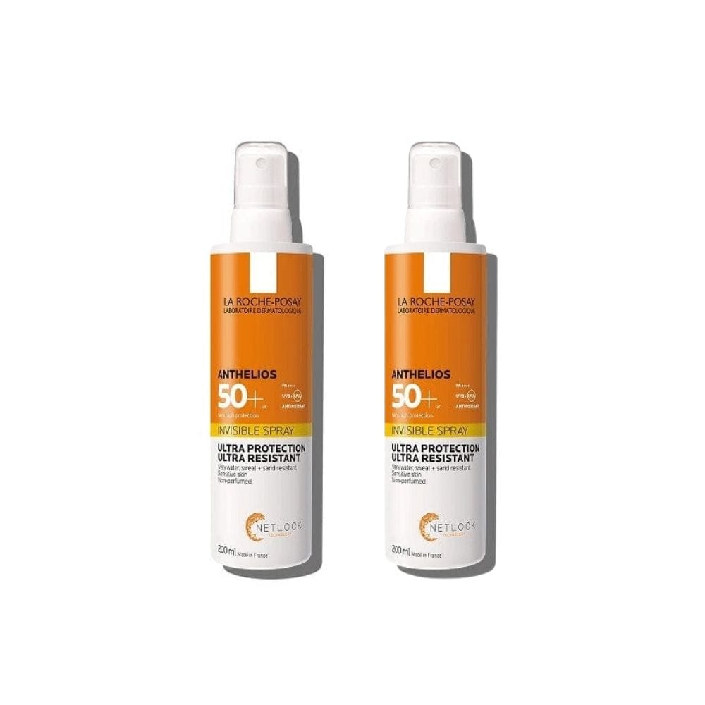 La Roche Posay Anthelios Invisible SPF 50 Sunscreen Spray 200 ml 2 Pack