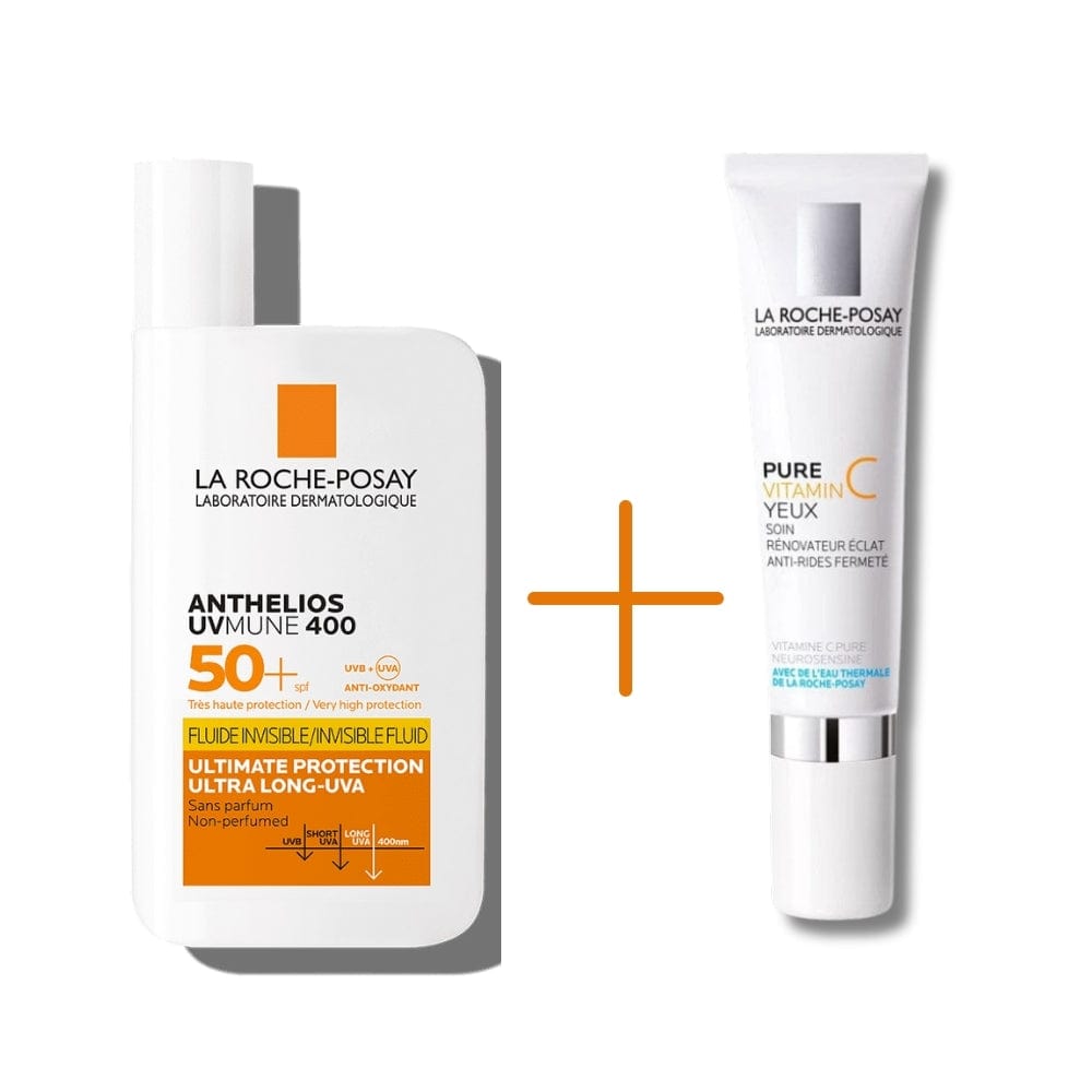 La Roche Posay Anthelios UVmune Fluid Sunscreen SPF50+ 50 ml &amp; Pure Vitamin C Eye Contour Care Cream 15 ml