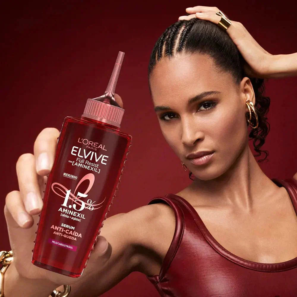 Loreal Elseve Complete Resistance 1.5% Aminexil [Caffeine+Arginine] Anti-Loss Strengthening Sclap Hair Serum 2 Pack