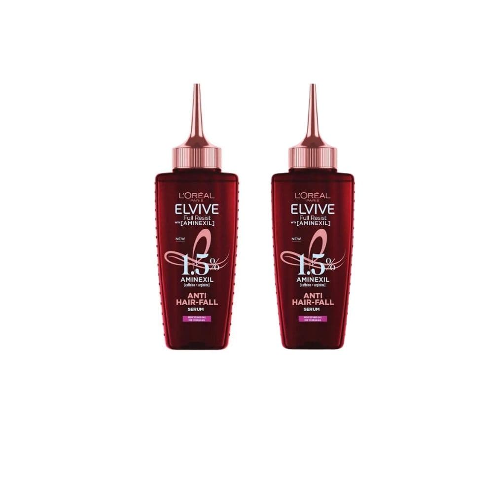 Loreal Elseve Complete Resistance 1.5% Aminexil [Caffeine+Arginine] Anti-Loss Strengthening Sclap Hair Serum 2 Pack