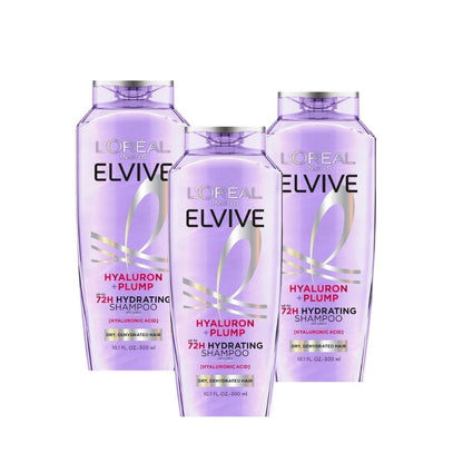 Loreal Elseve Hydra [Hryaluonic] Moisture Filling Shampoo 300 ml -3 Pack