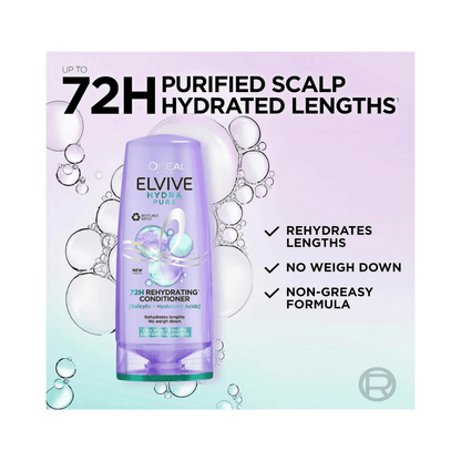 Loreal Elseve Hydra [Hyaluronic] Pure Salicylic Acid Anti-Oil Purifying Conditioner 250 ml