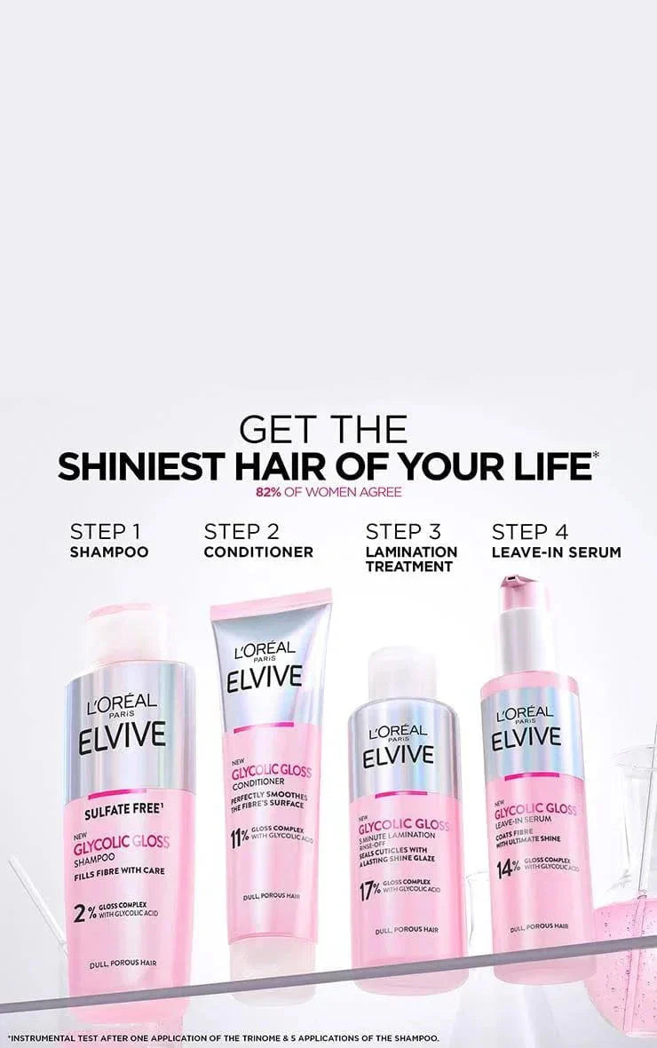 Loreal Glycolic Gloss Smoothing Conditioner For Perfect Shine 150 ml 4 Pack